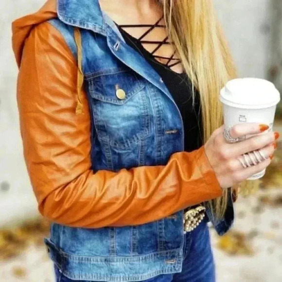 JORDAN Faux Leather Detailed Jacket - Picture 3 of 5